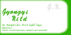 gyongyi mild business card